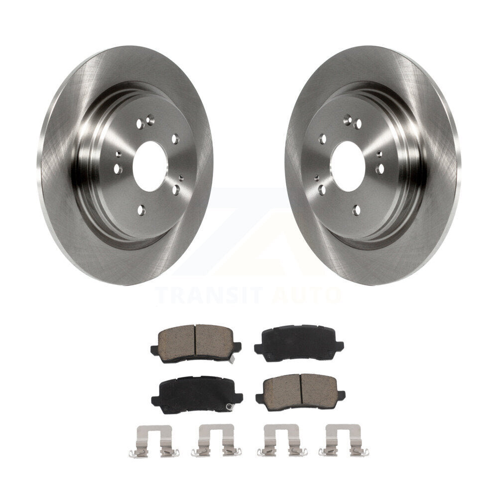 Disc Brake Rotors And Ceramic Pads Rear Kit For 2015-2020 Acura TLX