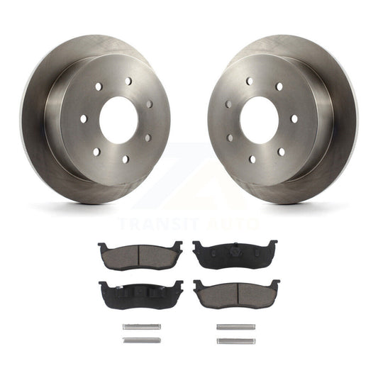 Disc Brake Rotors And Ceramic Pads Rear Kit For Ford F-150 F-250 HD