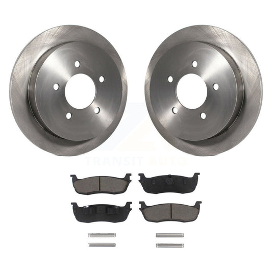 Disc Brake Rotor Ceramic Pad Rear Kit For Ford F-150 Heritage Expedition Lincoln