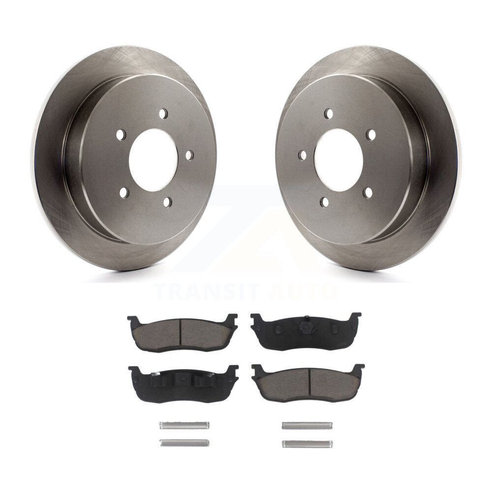 Brake Rotor And Ceramic Pad Rear Kit For Ford F-150 Expedition Lincoln Navigator