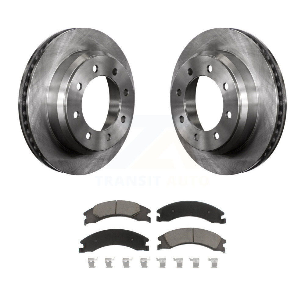 Brake Rotor Ceramic Pad Rear Kit For Ford E-350 Super Duty E-250 E-150 Econoline