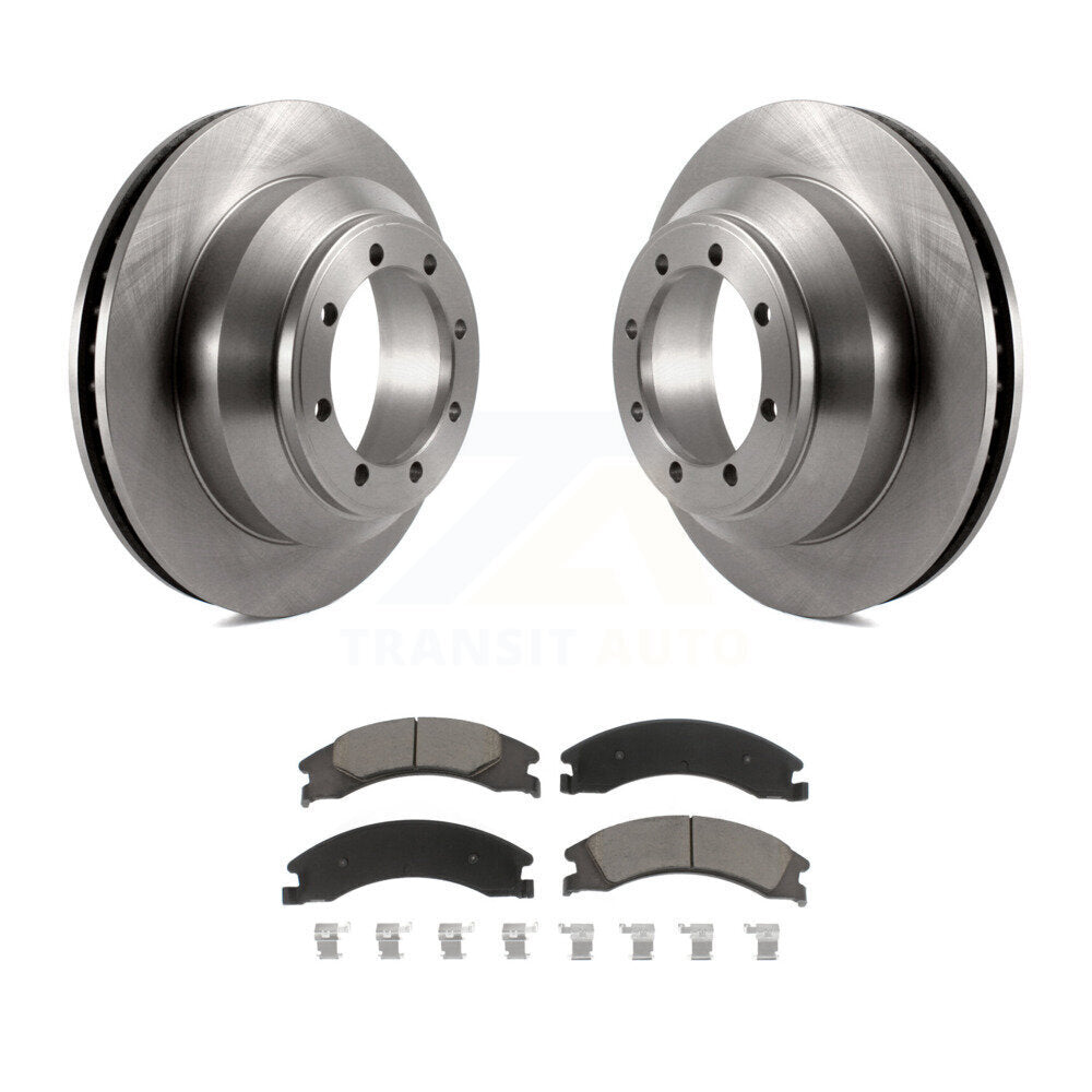 Disc Brake Rotors And Ceramic Pads Rear Kit For Ford E-350 Super Duty Econoline