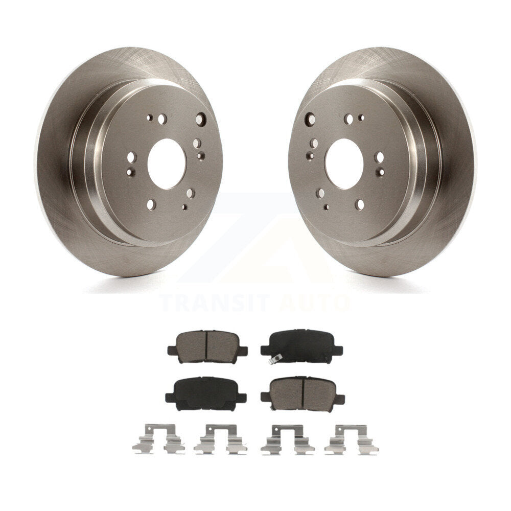 Disc Brake Rotors And Ceramic Pads Rear Kit For 2002-2004 Honda Odyssey