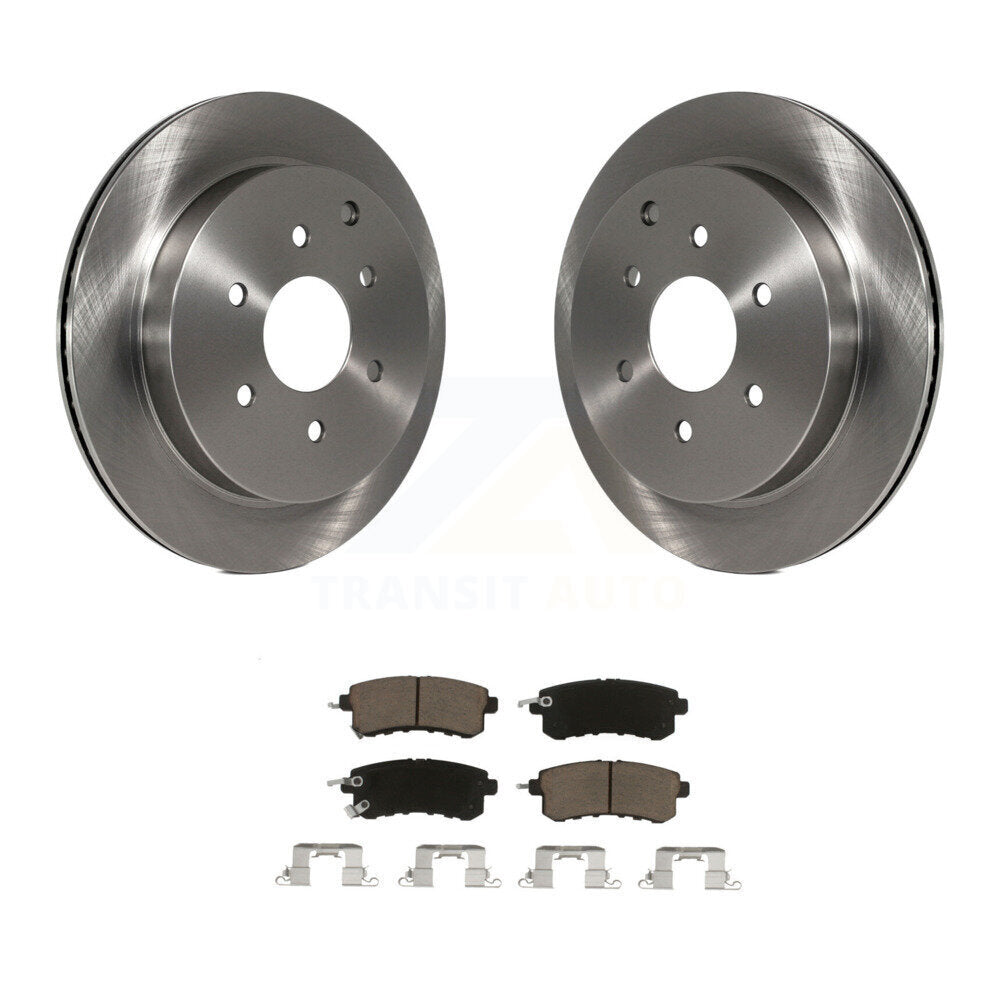 Disc Brake Rotors And Ceramic Pads Rear Kit For INFINITI QX80 Nissan Armada QX56