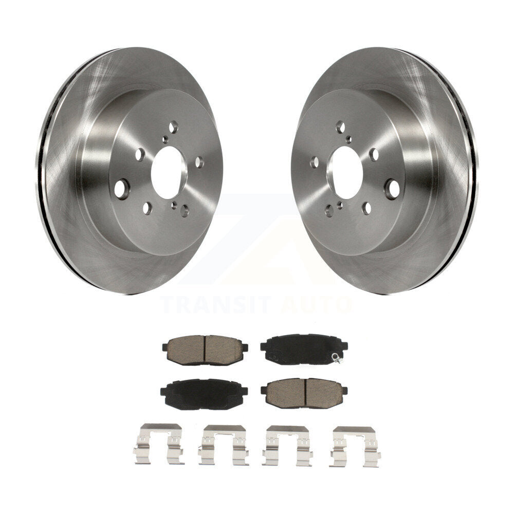 Disc Brake Rotors And Ceramic Pads Rear Kit For 2014-2018 Subaru Forester 2.0L