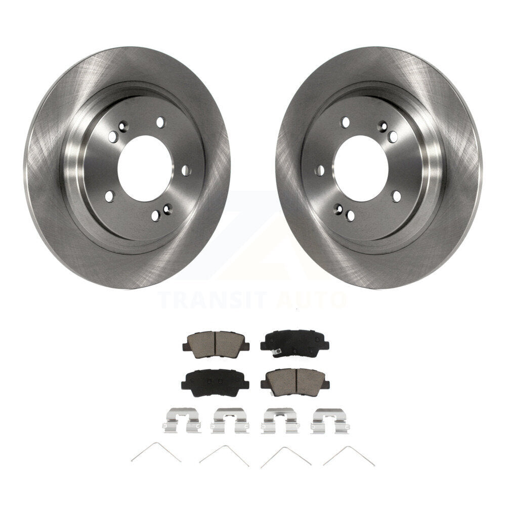 Disc Brake Rotors And Ceramic Pads Rear Kit For Hyundai Ioniq Kia Niro