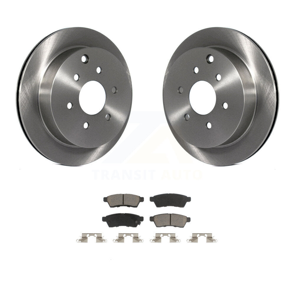 Disc Brake Rotors Ceramic Pad Rear Kit For Nissan Frontier Xterra Suzuki Equator