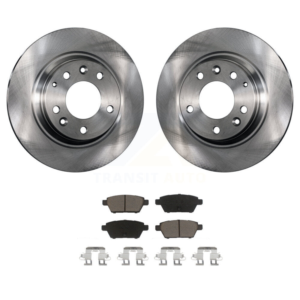 Disc Brake Rotor Ceramic Pad Rear Kit For Ford Fusion Mazda 6 Lincoln MKZ Zephyr