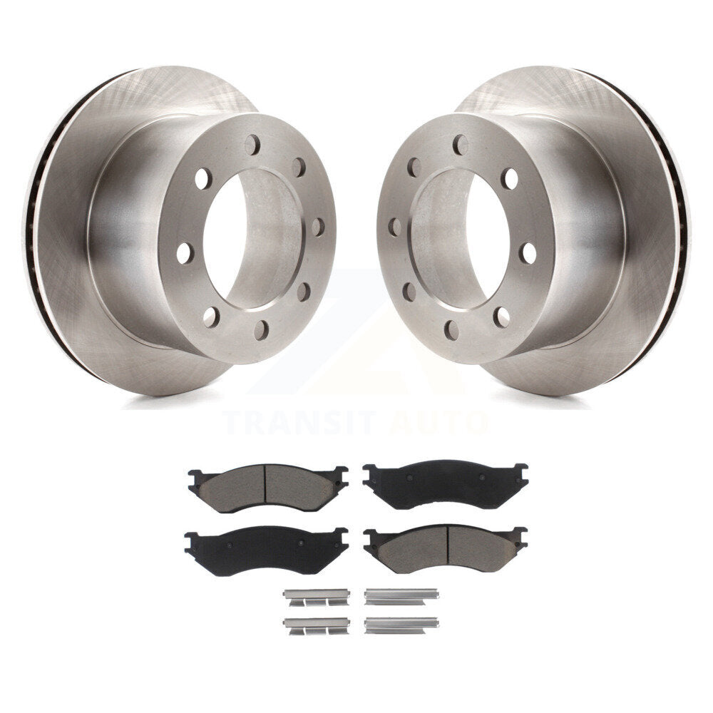 Disc Brake Rotors And Ceramic Pads Rear Kit For 2001-2002 Dodge Ram 2500 3500