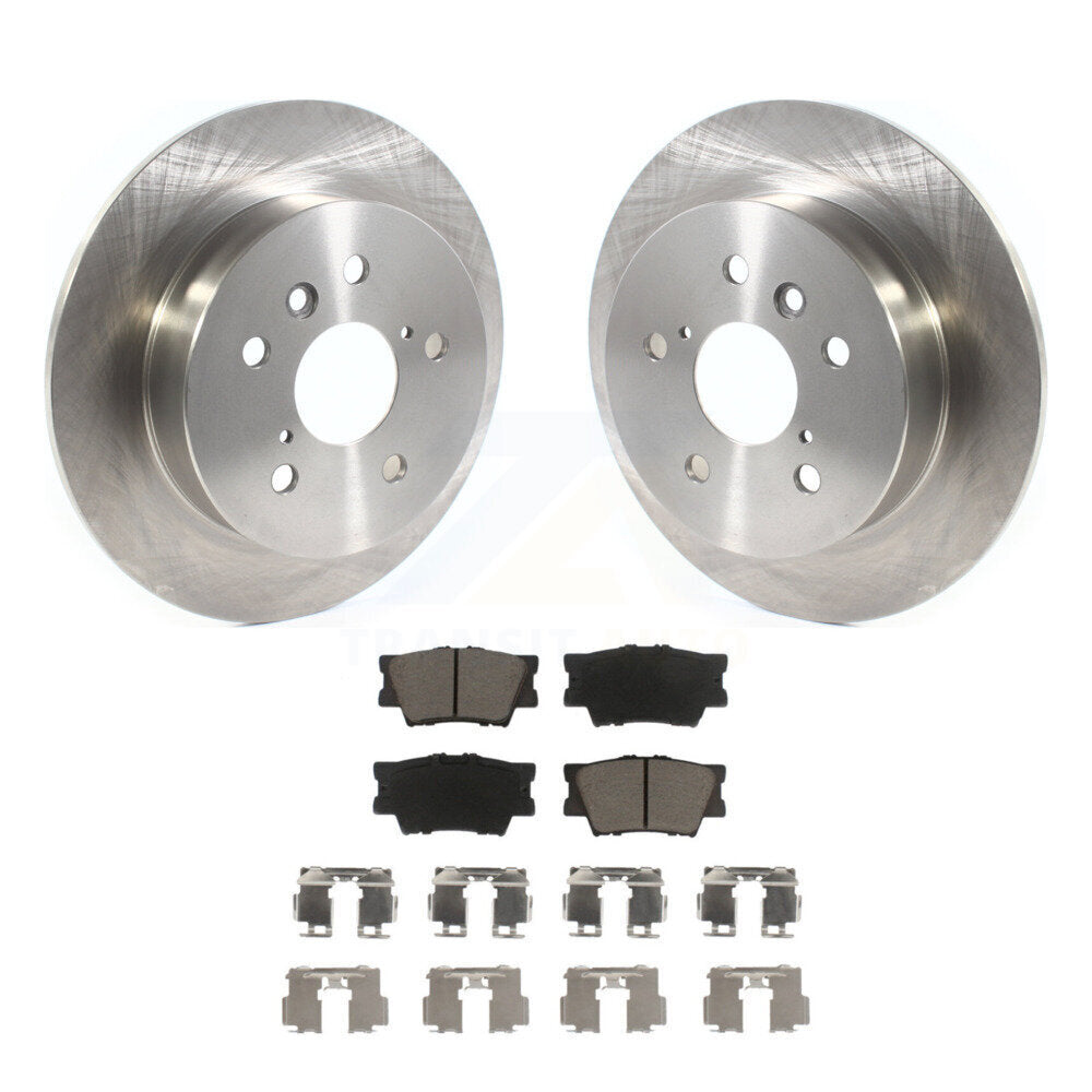 Disc Brake Rotors And Ceramic Pads Rear Kit For Toyota Camry
