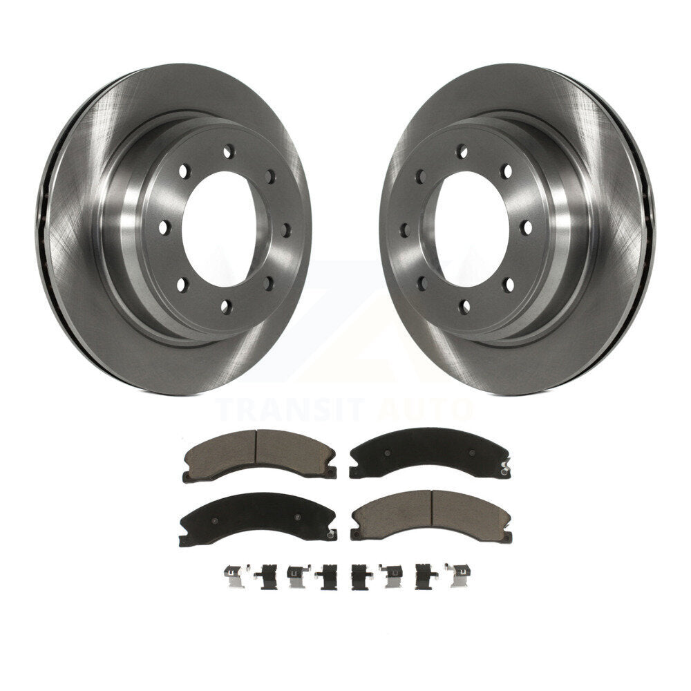 Disc Brake Rotors Ceramic Pad Rear Kit For 2012-2021 Nissan NV2500 NV3500 NV1500