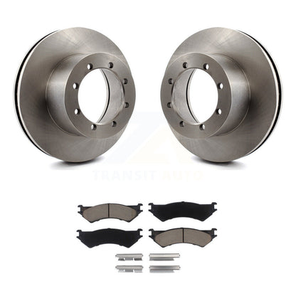 Disc Brake Rotors And Ceramic Pads Rear Kit For Ford E-350 Super Duty