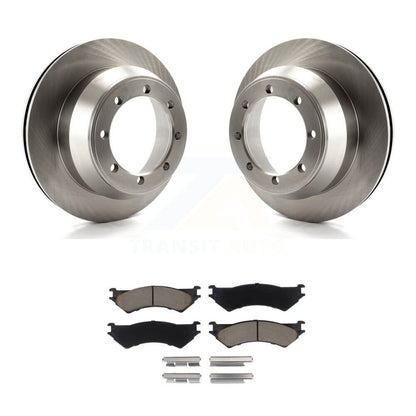Brake Rotors Ceramic Pad Rear Kit For Ford E-350 Super Duty Econoline F-150 Club