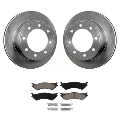 Brake Rotors Ceramic Pad Rear Kit For Ford E-350 Super Duty E-250 Econoline Club