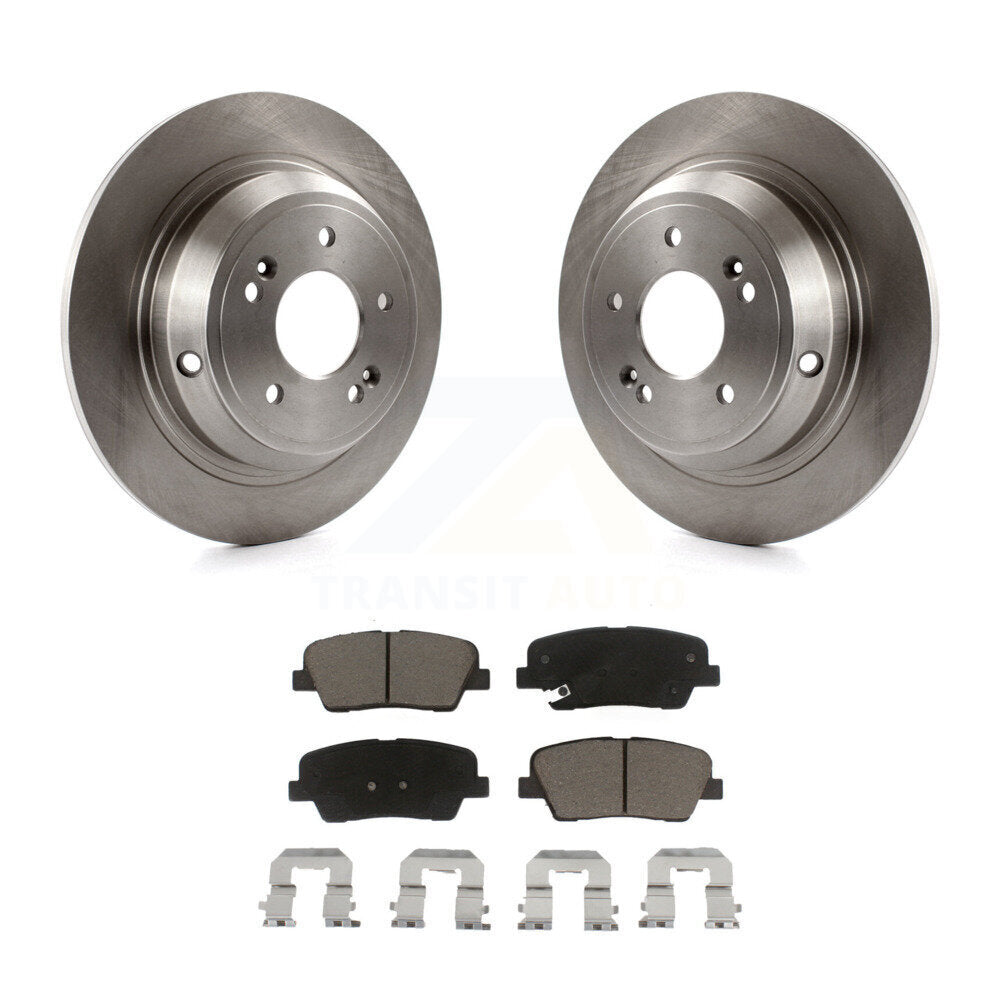 Disc Brake Rotors And Ceramic Pads Rear Kit For Hyundai Genesis