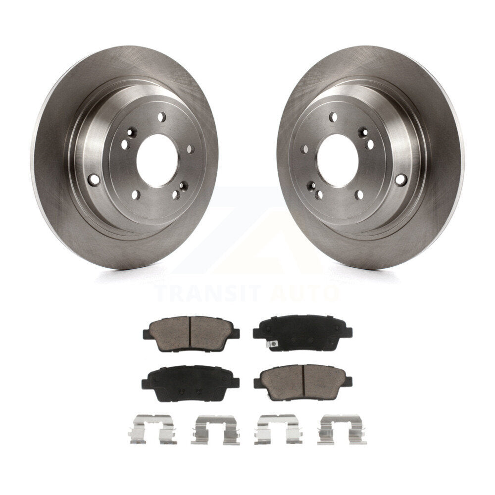 Disc Brake Rotors And Ceramic Pads Rear Kit For Hyundai Genesis G80 Kia K900