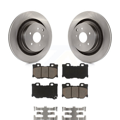 Disc Brake Rotors And Ceramic Pads Rear Kit For INFINITI G37 Nissan 370Z Q60