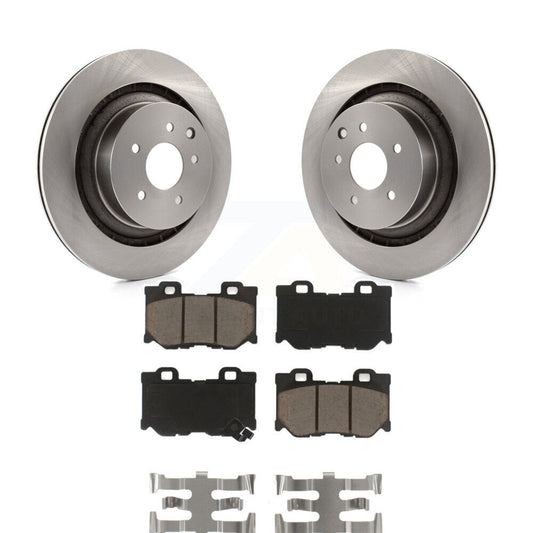 Disc Brake Rotors And Ceramic Pads Rear Kit For INFINITI G37 Nissan 370Z Q60