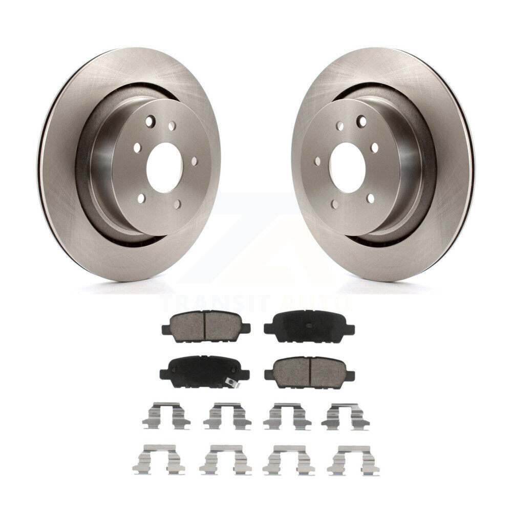 Brake Rotor Ceramic Pad Rear Kit For INFINITI G35 Q60 With Single Piston Caliper