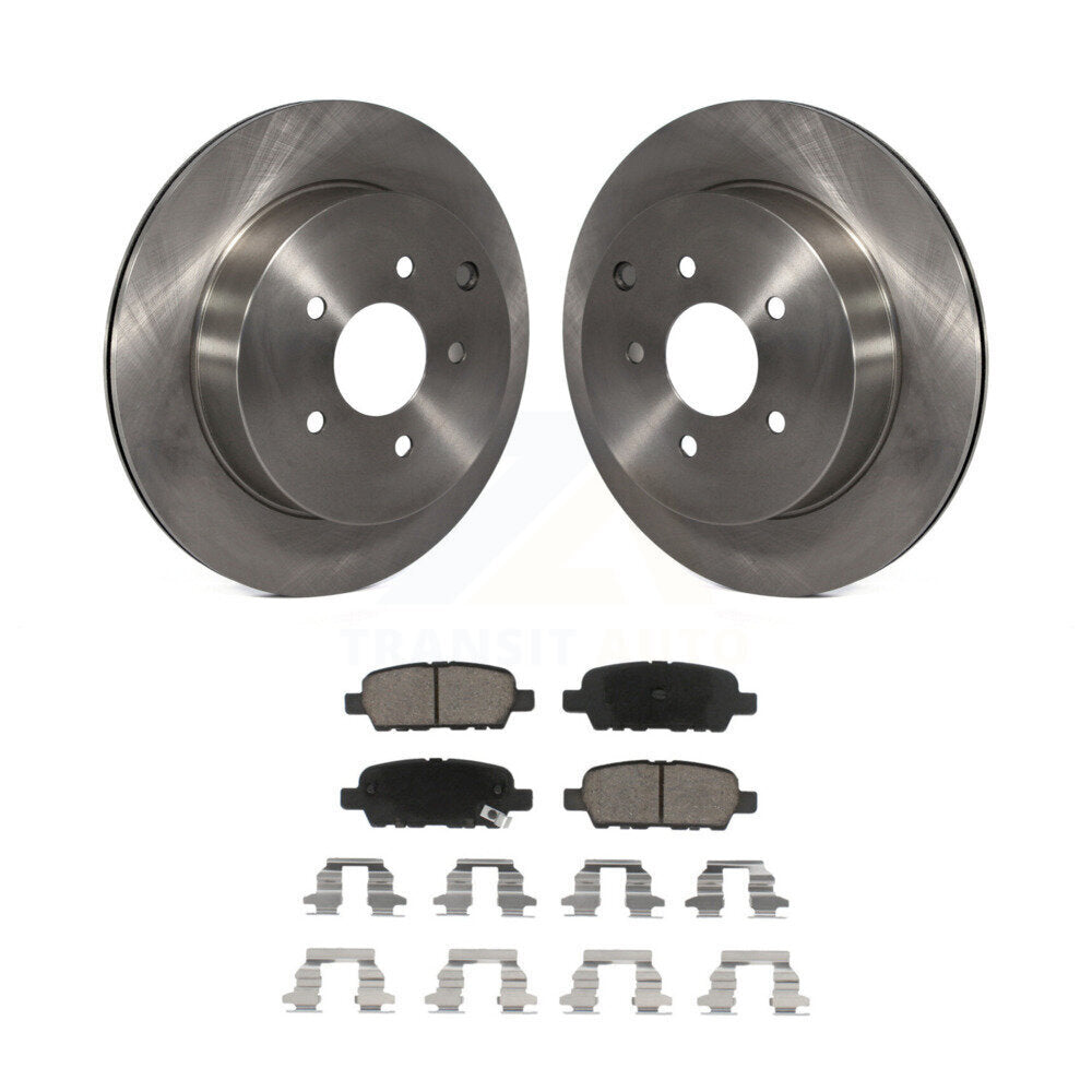 Brake Rotors Ceramic Pad Rear Kit For Nissan Murano INFINITI Pathfinder QX60 Q50