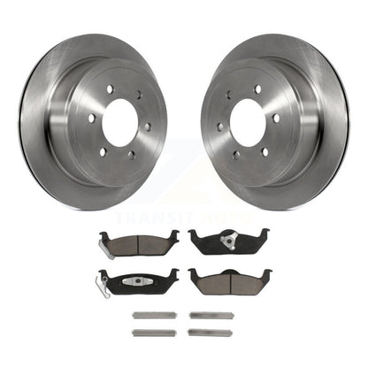 Disc Brake Rotors And Ceramic Pads Rear Kit For Ford F-150 Lincoln Mark LT