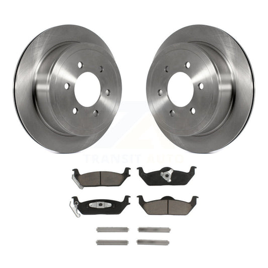 Disc Brake Rotors And Ceramic Pads Rear Kit For Ford F-150 Lincoln Mark LT