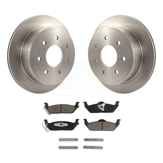 Disc Brake Rotors And Ceramic Pads Rear Kit For Ford F-150 Lincoln Mark LT