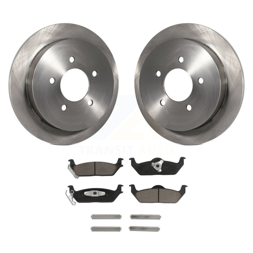 Disc Brake Rotors And Ceramic Pads Rear Kit For Ford F-150