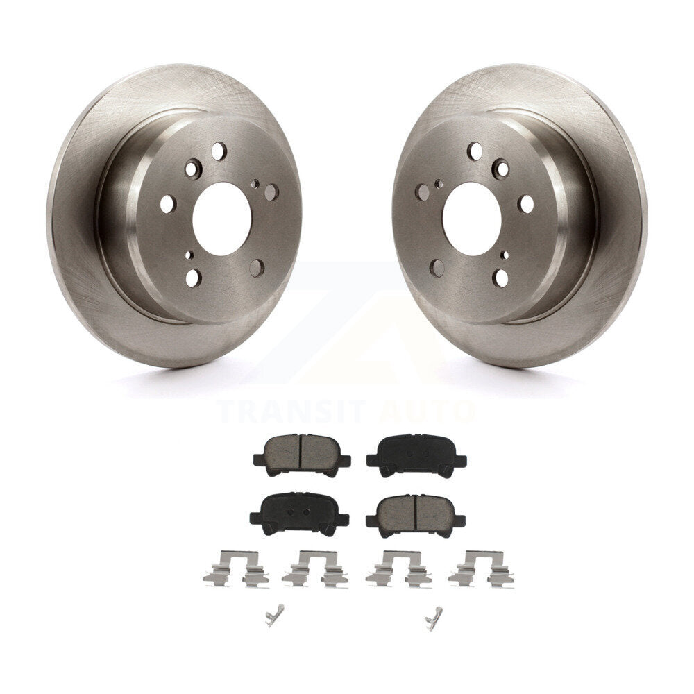 Disc Brake Rotors And Ceramic Pads Rear Kit For Toyota Camry Solara Avalon