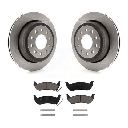 Disc Brake Rotors And Ceramic Pads Rear Kit For 2003-2011 Lincoln Town Car Sedan