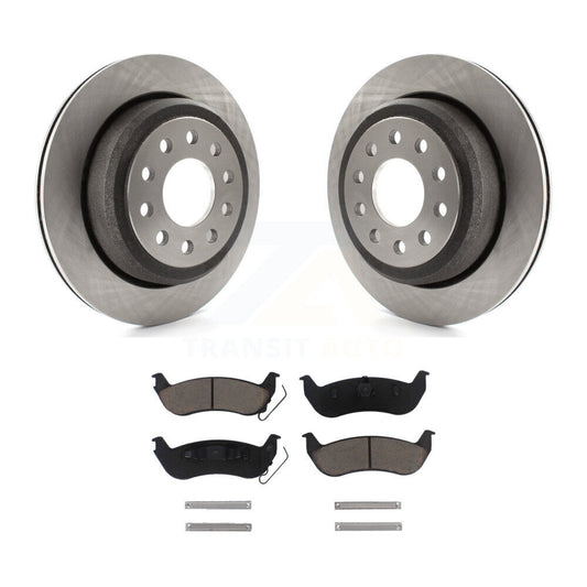 Disc Brake Rotors And Ceramic Pads Rear Kit For 2003-2011 Lincoln Town Car Sedan