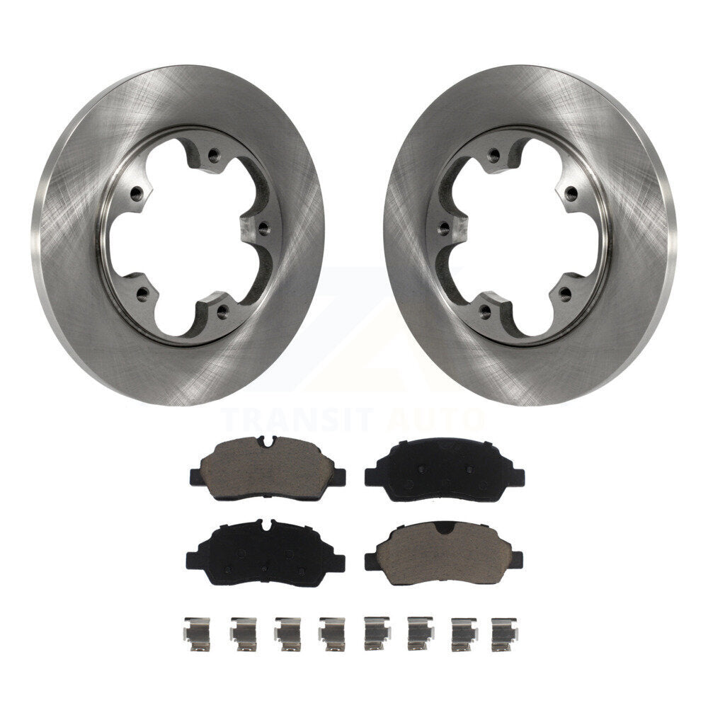 Brake Rotor Ceramic Pad Rear Kit For Ford Transit-250 Transit-150 Transit-350 HD