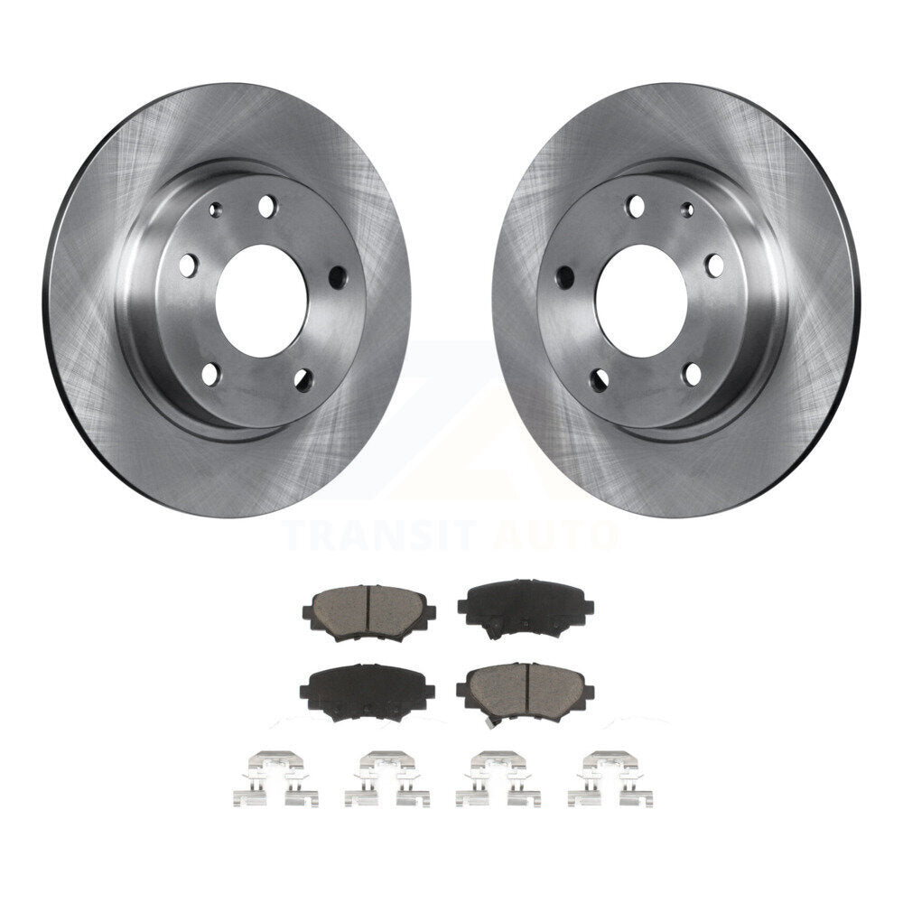 Disc Brake Rotors And Ceramic Pads Rear Kit For Mazda 3 Sport