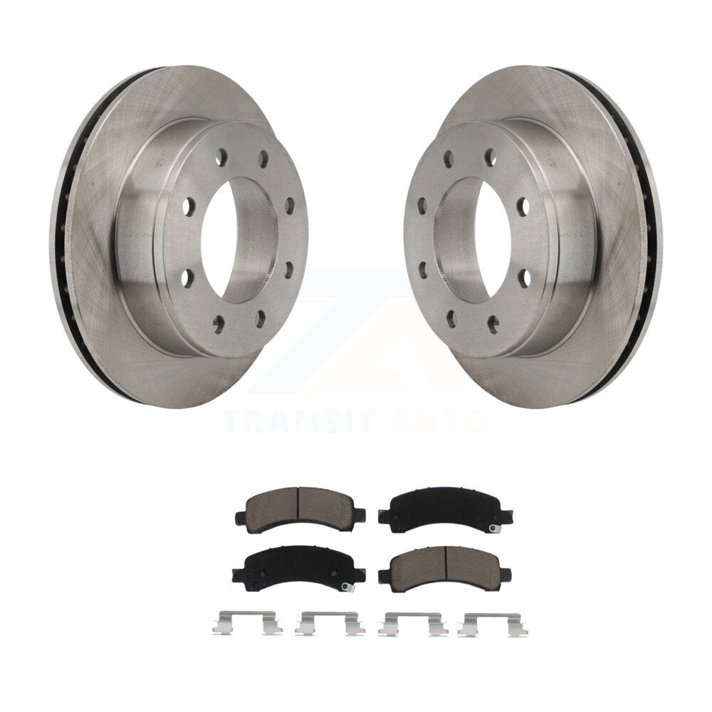 Disc Brake Rotor Ceramic Pad Rear Kit For Chevrolet GMC Express 2500 Savana 3500