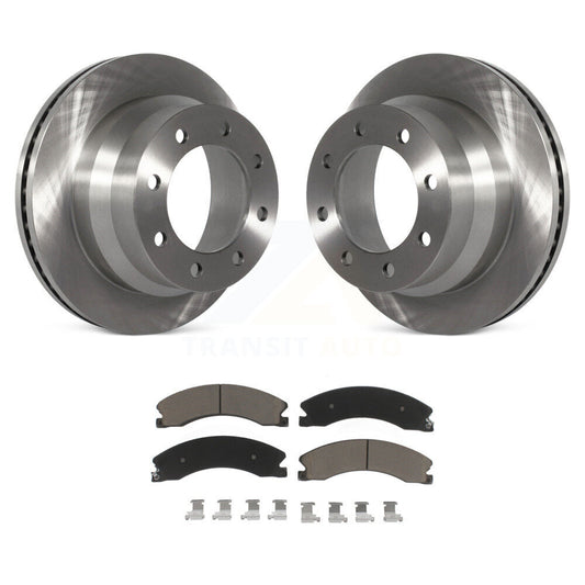 Disc Brake Rotor Ceramic Pad Rear Kit For GMC Savana 3500 Chevrolet Express 4500