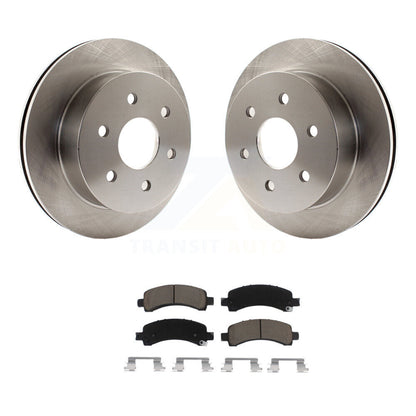 Disc Brake Rotors And Ceramic Pad Rear Kit For GMC Savana 2500 Chevrolet Express
