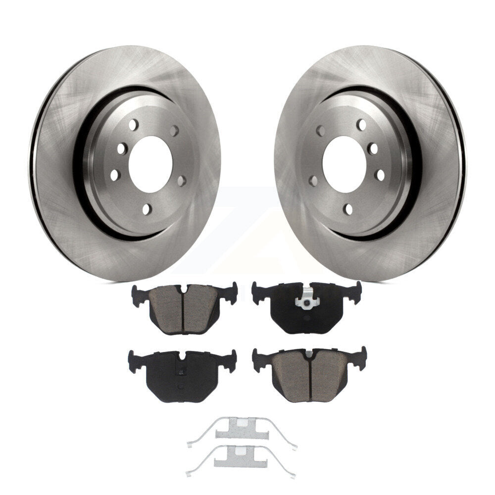 Disc Brake Rotors And Ceramic Pads Rear Kit For BMW 330Ci 330i 330xi