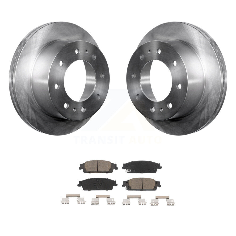 Brake Rotors Ceramic Pad Rear Kit For 17-19 Chevrolet Suburban With 8 Lug Wheels