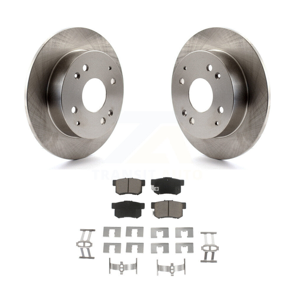 Disc Brake Rotors And Ceramic Pads Rear Kit For Honda Accord Acura CL