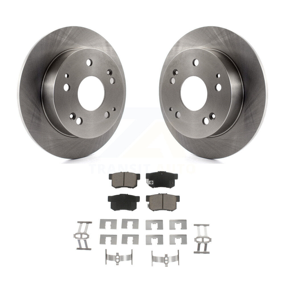 Disc Brake Rotor & Ceramic Pad Rear Kit For Honda Civic Accord Acura RSX Integra