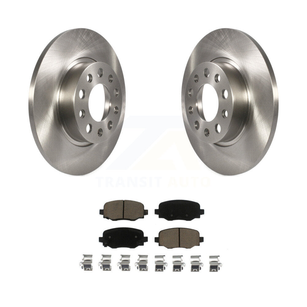Disc Brake Rotor & Ceramic Pad Rear Kit For Jeep Renegade Dodge Hornet Fiat 500X