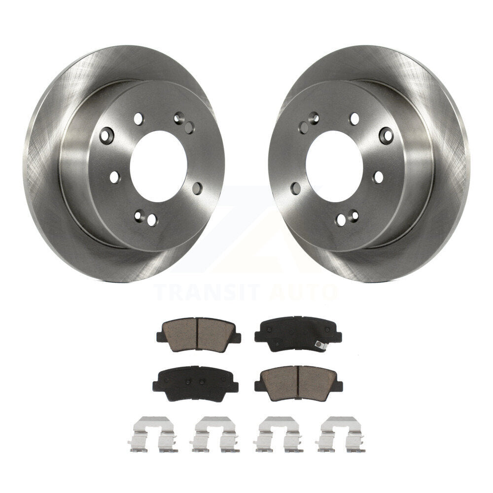 Disc Brake Rotors And Ceramic Pads Rear Kit For 2010-2013 Kia Soul