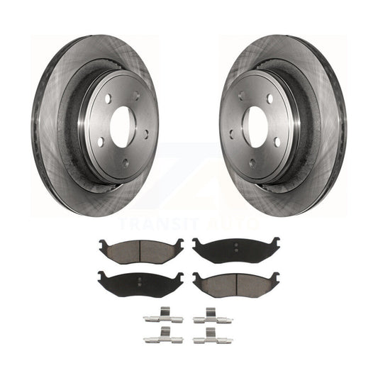 Brake Rotor And Ceramic Pad Rear Kit For Ram 1500 Classic Dodge Durango Chrysler
