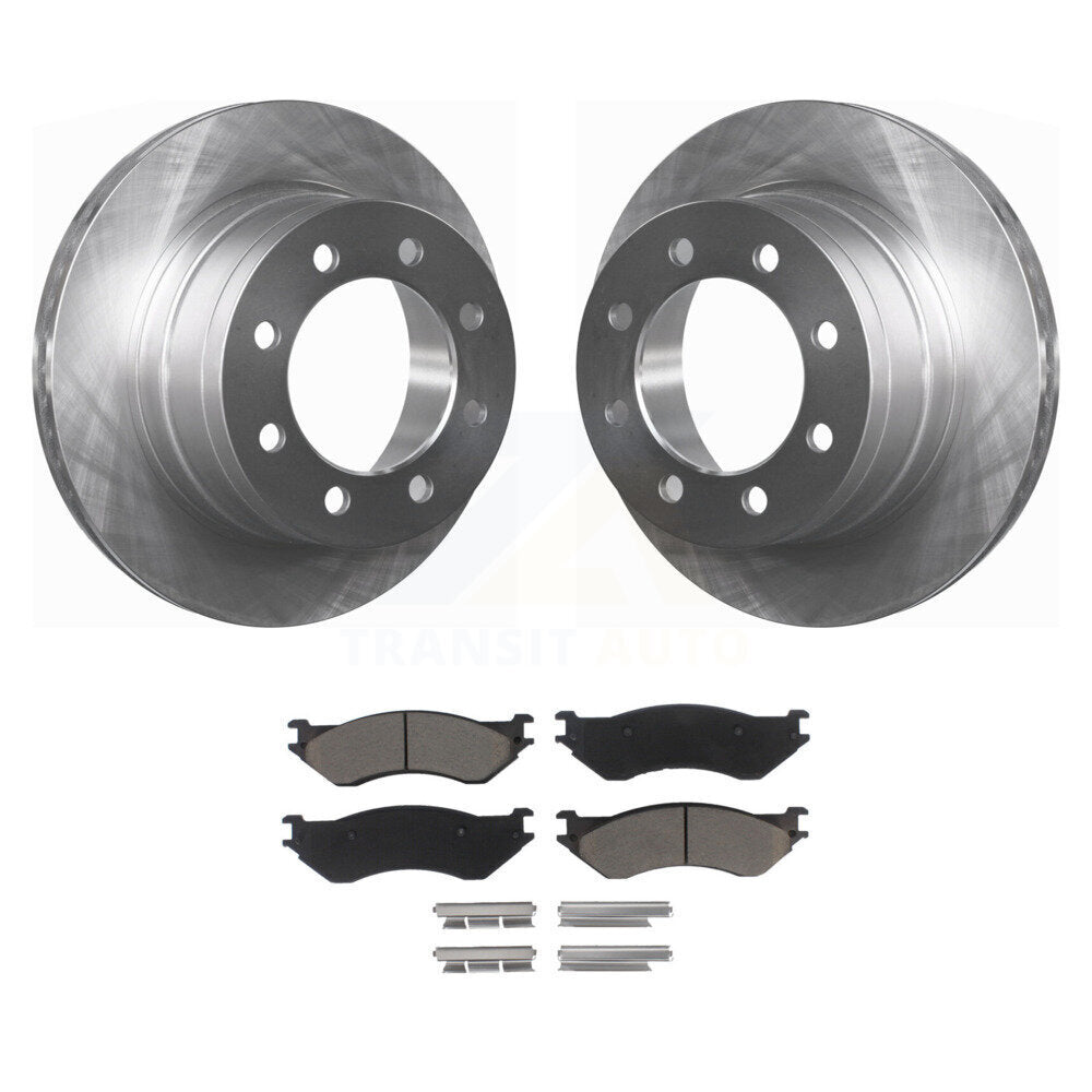 Disc Brake Rotors And Ceramic Pads Rear Kit For Dodge Ram 1500 3500 2500