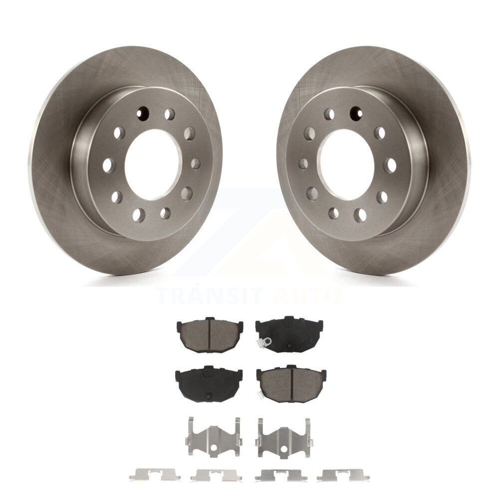 Disc Brake Rotors And Ceramic Pads Rear Kit For 2003-2008 Hyundai Tiburon