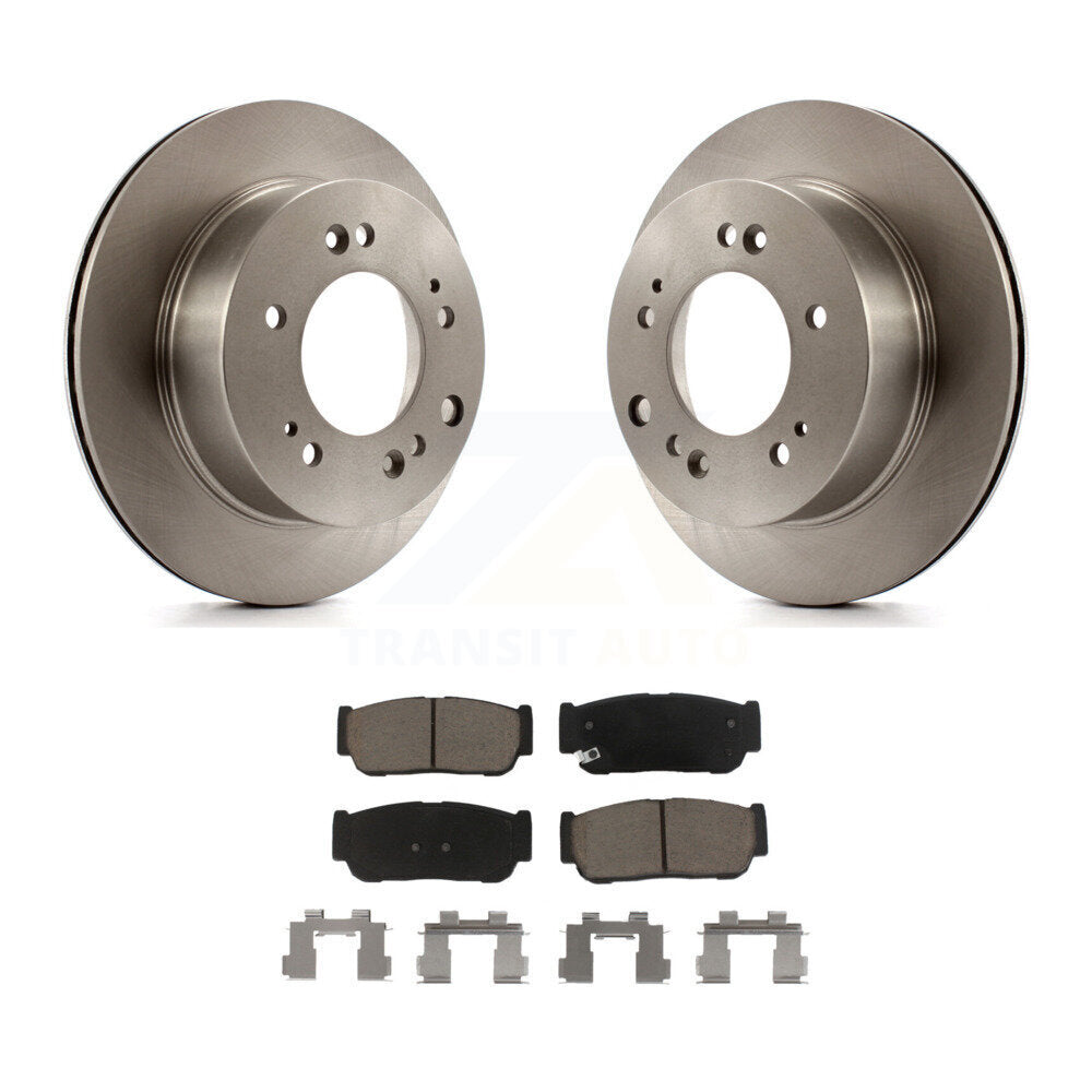 Disc Brake Rotors And Ceramic Pads Rear Kit For 2007-2009 Kia Sorento