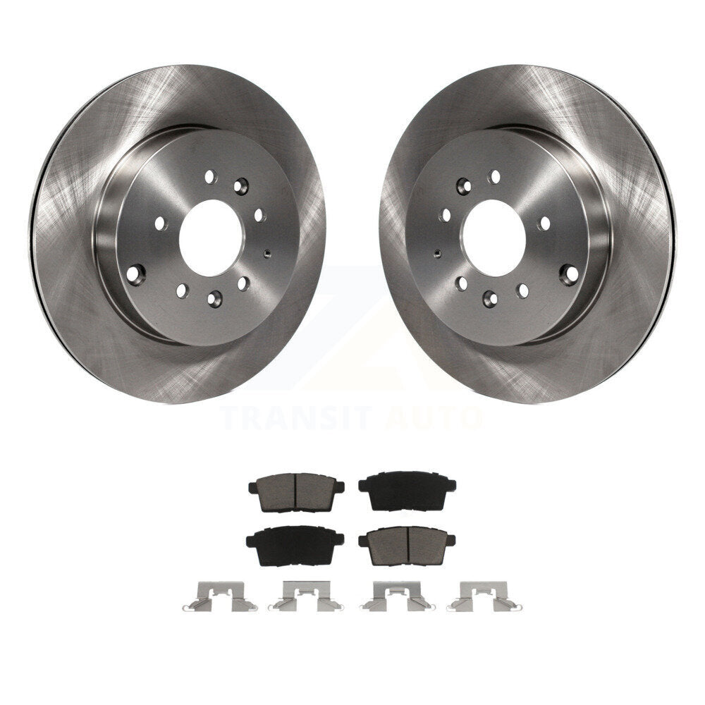 Disc Brake Rotors And Ceramic Pads Rear Kit For 2007-2015 Mazda CX-9