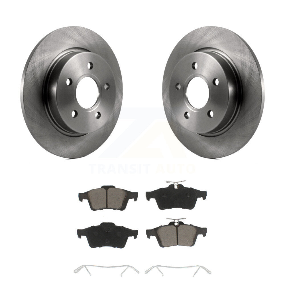 Disc Brake Rotors And Ceramic Pads Rear Kit For Ford Focus