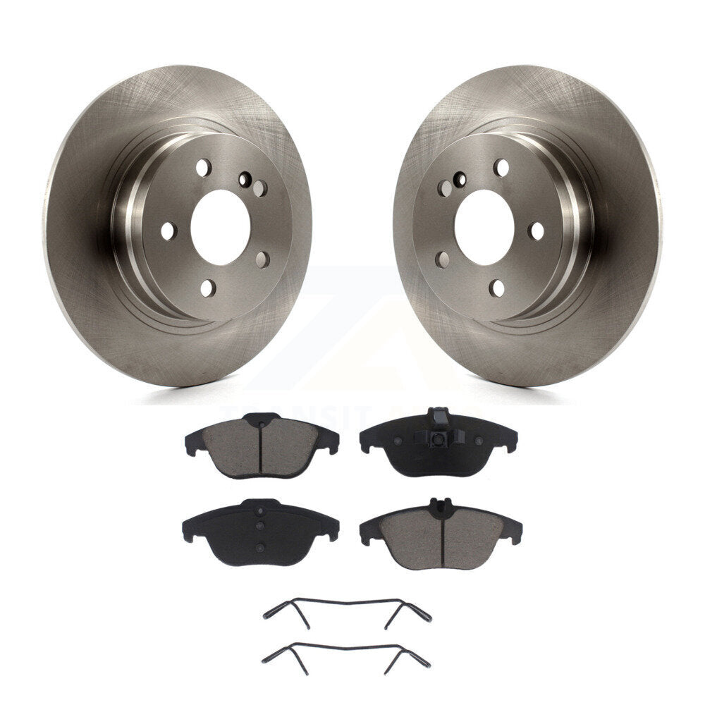 Disc Brake Rotors And Ceramic Pads Rear Kit For Mercedes-Benz C300 C250 C230