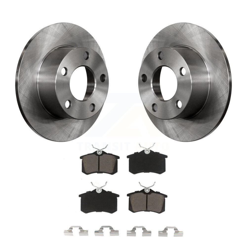 Disc Brake Rotors And Ceramic Pads Rear Kit For Volkswagen Passat Audi A6